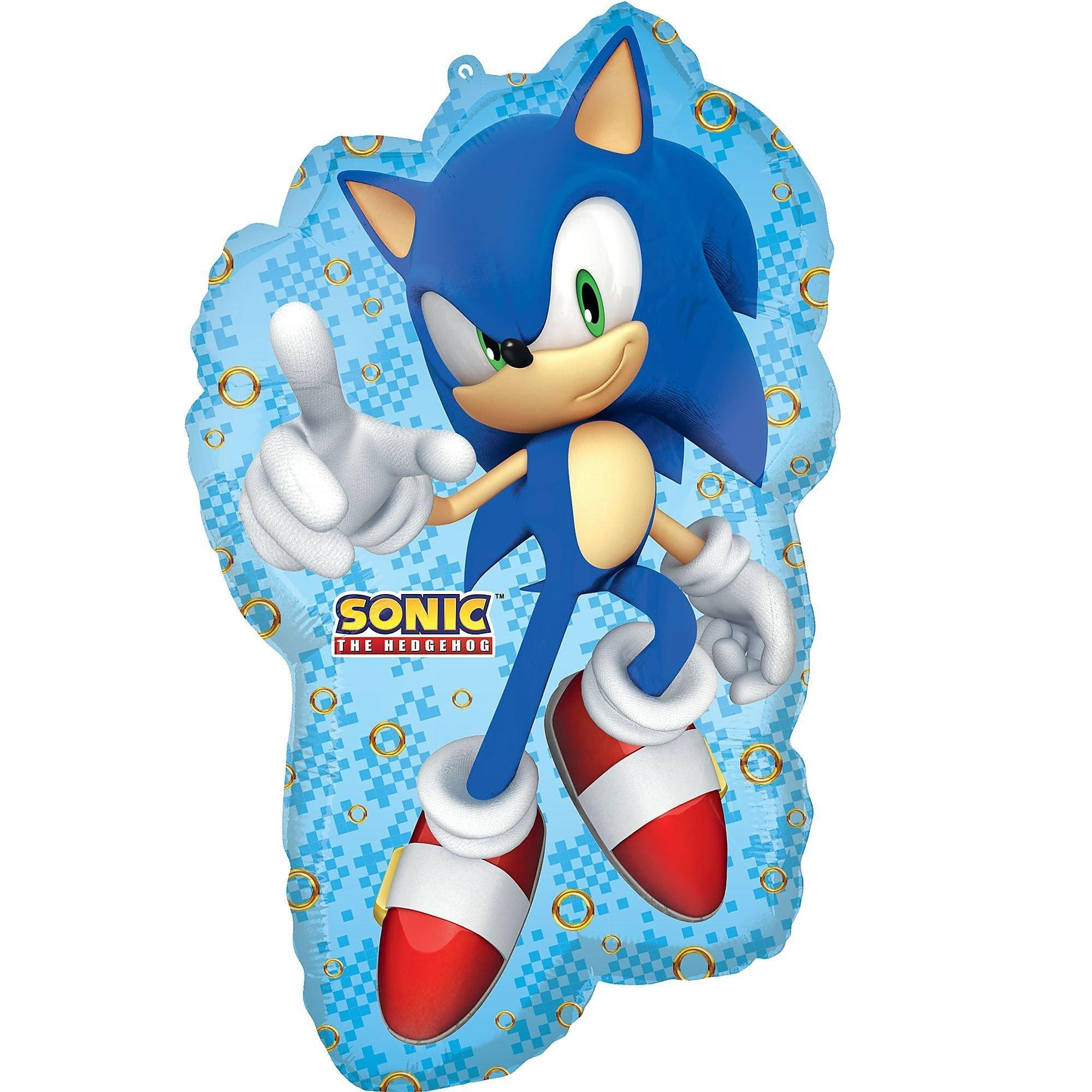 Premium Sonic the Hedgehog 2 Foil Balloon Bouquet with Balloon Weight, 13pc